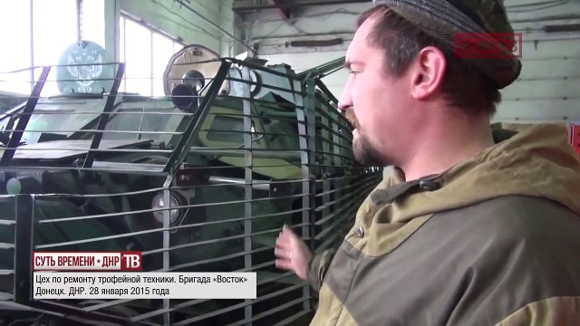 Ополченцы из батальона “Восток“ показали трофейную технику ВСУ. Ополчение Новороссии.