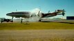 Lockheed C-121C Super Constellation engine start up