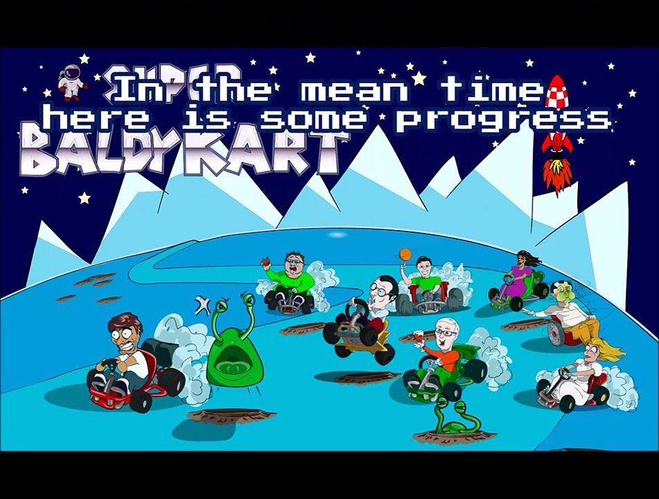 Super Mario Kart ROM hack Update (Super Baldy Kart)  - Working demos and victory tunes