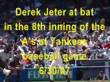 Derek Jeter at bat in the 8th inning - A's vs Yankees
