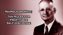 Napoleon Hill  Ten Rules for Profitable Self Discipline  | Success Motivational Speech
