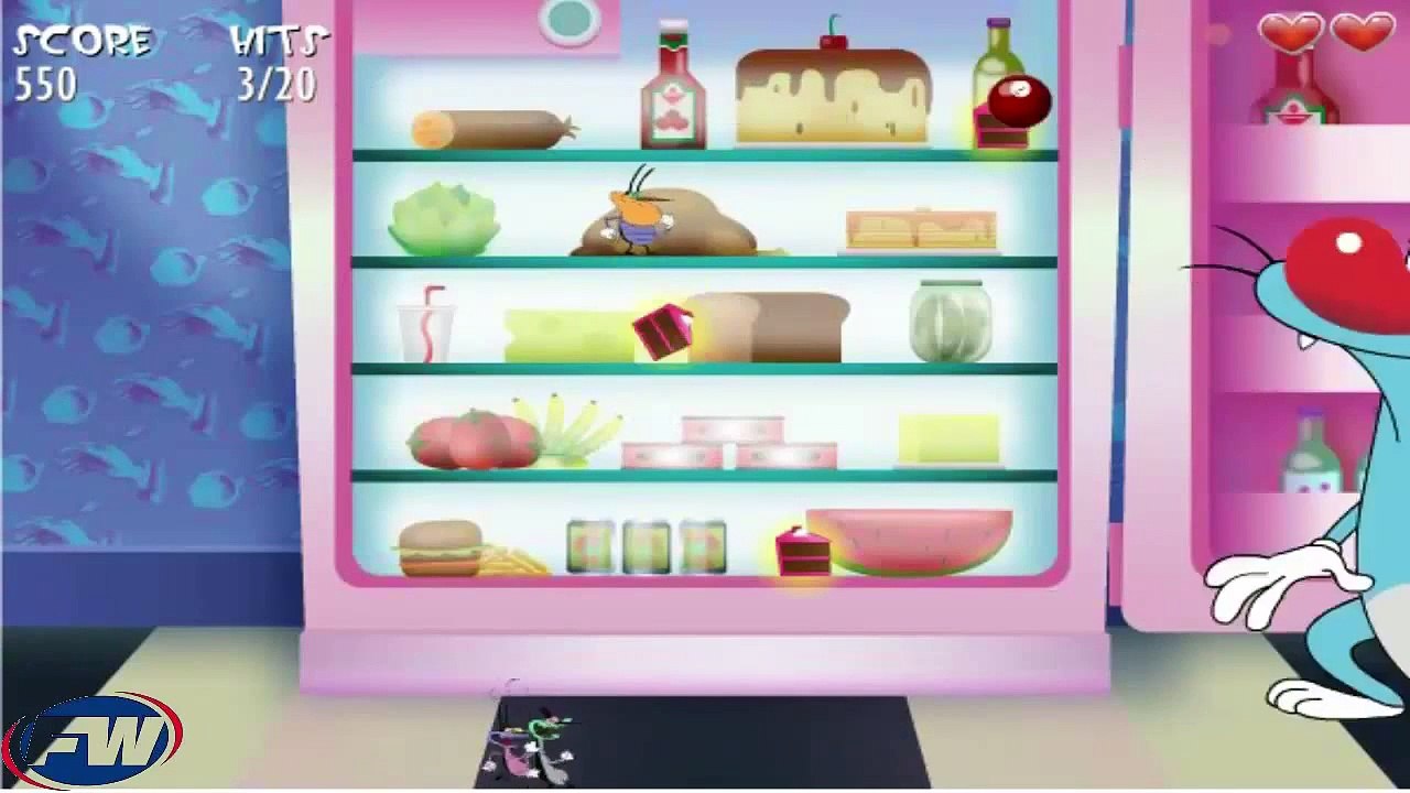 Cartoon Network Games   Oggy and the Cockroaches   Food Face Off, Craassh