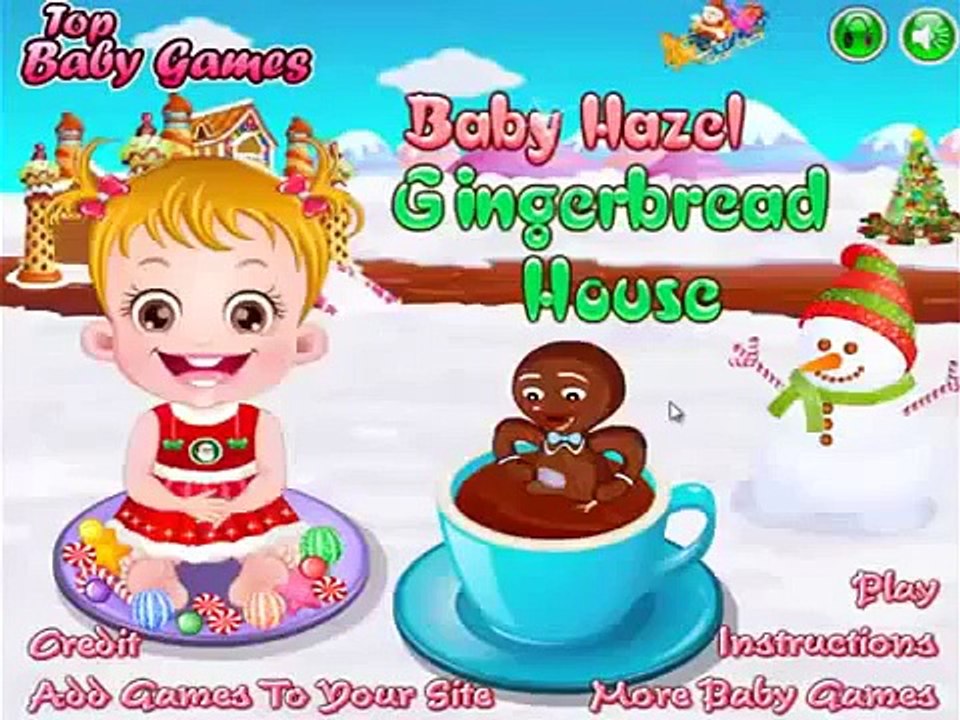 Baby hazel game Gingerbread House For Children