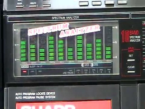 Sharp WF-939Z (BK) WF 939 WF-939 Boombox Spectrum Analyzer Music Flat Diaphragm Woofers Sale Ebay