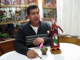 Cartonería Mexicana, Chinelo con San Judas Tadeo, papel maché, esculturas en papel