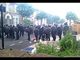 Youths and police face off in Hackney