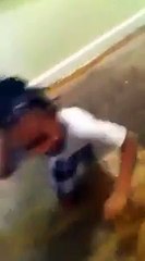 Little boy getting in trouble