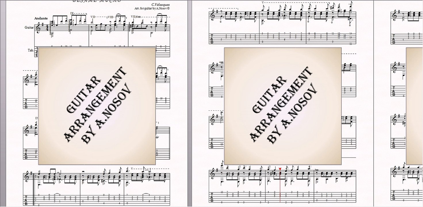 Besame mucho (C.Velasques) Sheet music for guitar