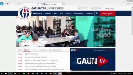 Gaziantep Üniversitesi E  Kayıt Ders Kaydetme Sorunu