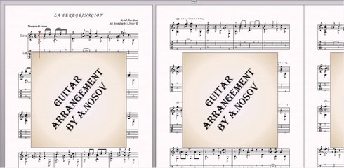 La peregrinacion (A.Ramirez) Sheet music for guitar