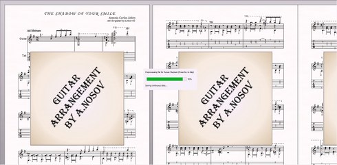 The Shadow of Your Smile (A.Jobim) Sheet music for guitar