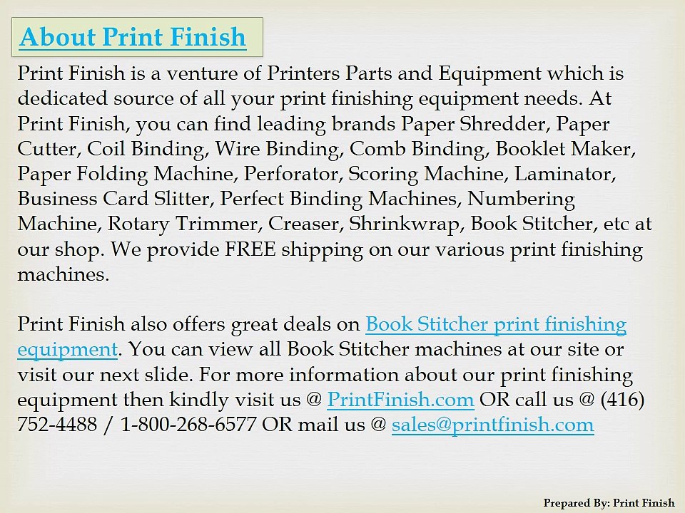 Book Stitchers – PrintFinish.com