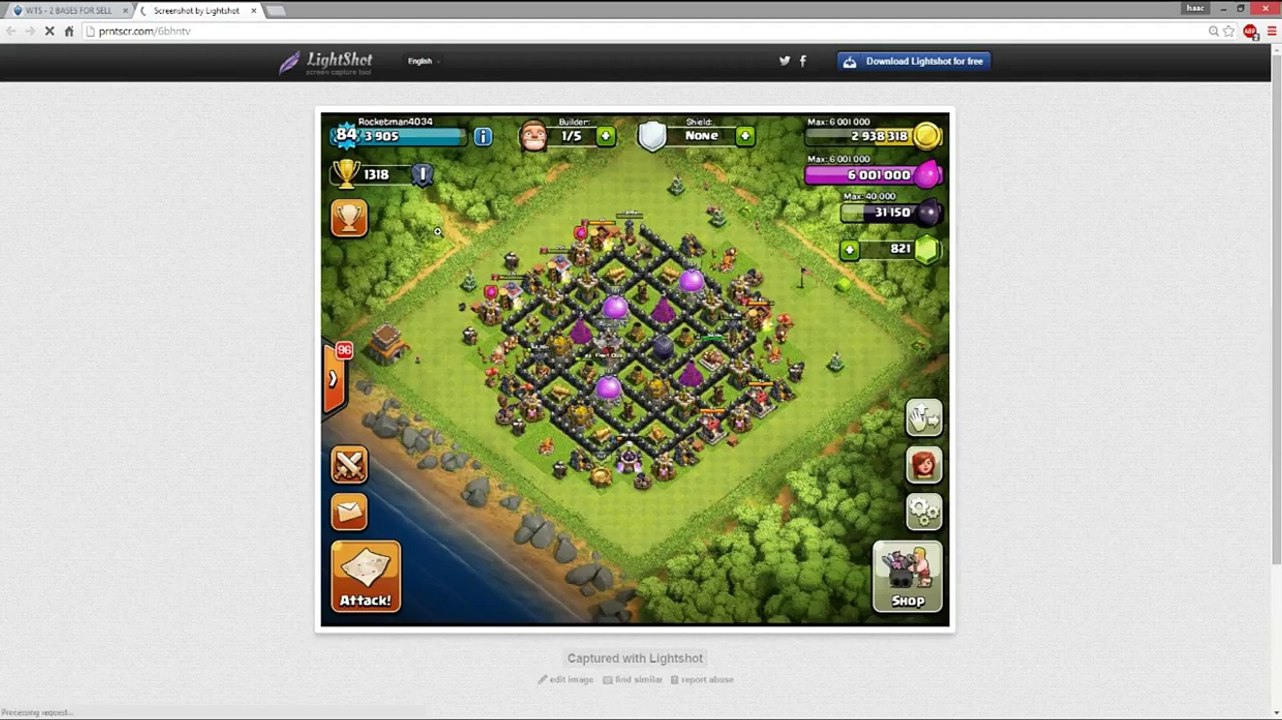SELLING 2 CLASH OF CLANS ACCOUNTS