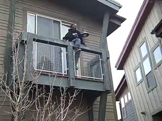 Josh Flitter and Bobb'e J....Bobb'e J jumpin off a 2 story building