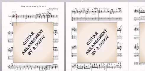 For love one can die (E.Morricone) Sheet music for guitar