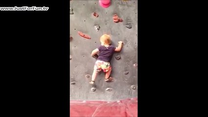 Rock Climbing Cute Baby