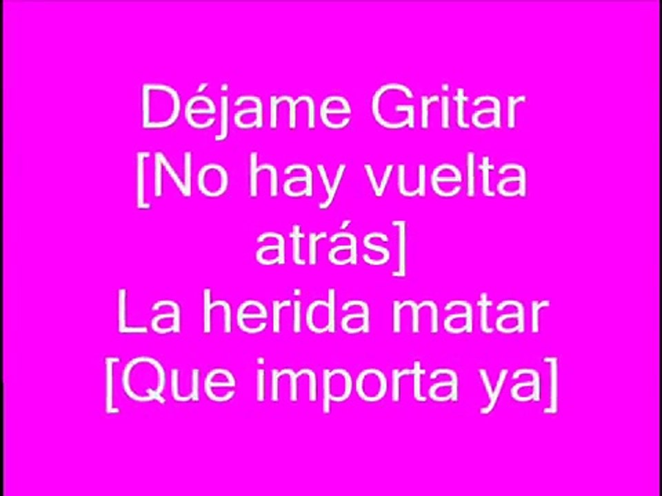 Déjame Gritar-Kudai [letra]