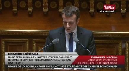 Projet de loi Macron sur la Croissance, l'activité et l'égalité des chances économiques - En séance