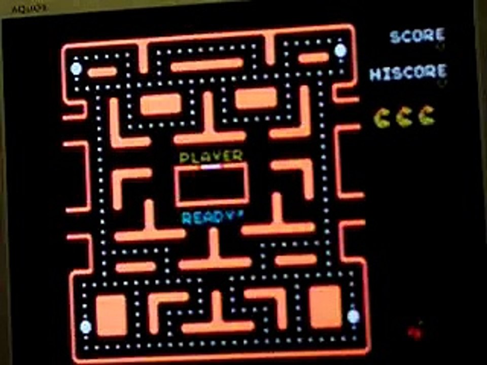 Ms. Pac-Man ミズパックマン 1981 Namco Classic Arcade Game (Ms. Pacman gets stuck)