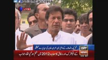 Chairman PTI Imran Khan Media Talk After Judicial Commission Meeting Islamabad 29 June 2015