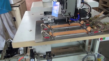 Maquina automática para fabricación de amarre de carga