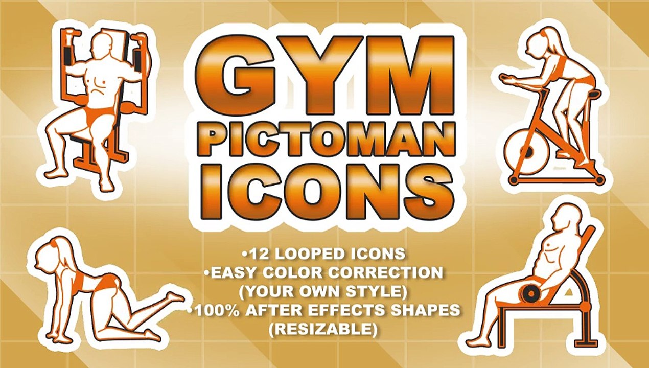 After Effects Project Files - Gym Pictoman Icons - VideoHive 9499748