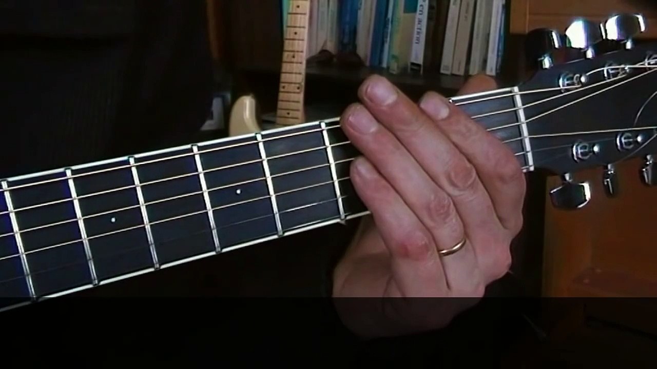Accords et rythmique à la guitare de "c'est ma terre" - Christophe Maé (titre-001)
