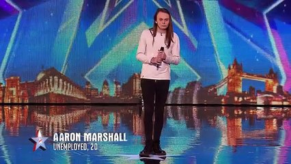 Will rock singer Aaron warm the Judges hearts Britains Got Talent 2015