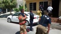 Firefighters taking off clothes to prove they didn't steal anything... right after saving an hotel!