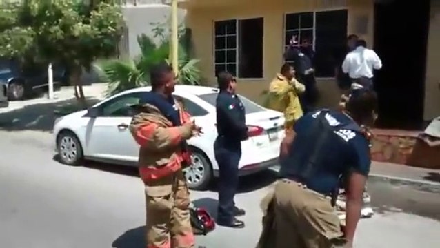 Firefighters taking off clothes to prove they didn't steal anything... right after saving an hotel!