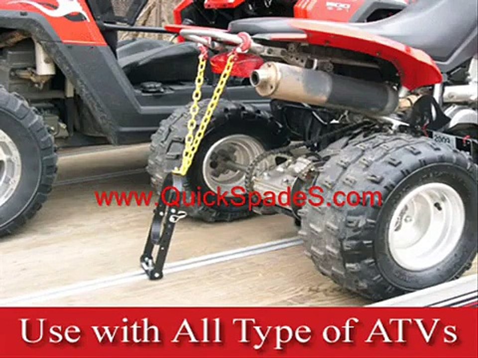 ATV Trailer Tie Down System for ATV Trailering & Snowmobile Trailers