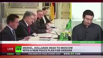 Merkel, Hollande to meet Putin in Moscow on Ukraine peace plan