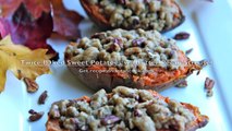 Twice Baked Sweet Potatoes w/ Butter Pecan Streusel: Thanksgiving Collaboration