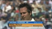 Glenn McGrath bowls Vaughan, Bell final day Ashes 2005