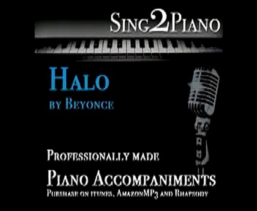 Halo   Beyonce Piano karaoke backing for cover mp4