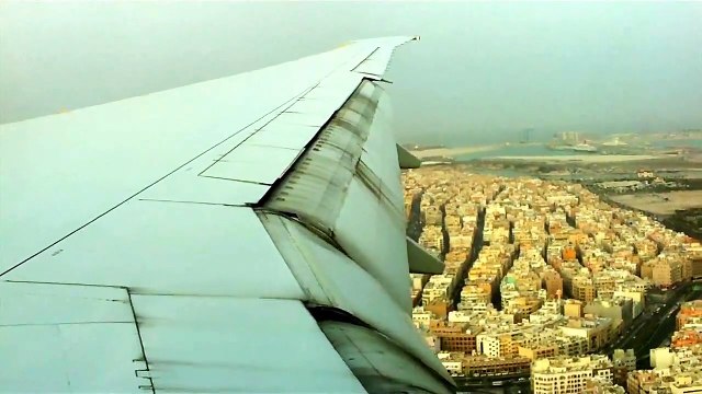 Emirates Boeing 777-300ER landing in Dubai