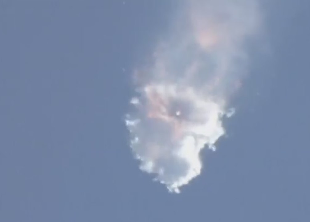 L’explosion en plein vol d’une fusée SpaceX, en 42 secondes