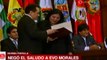 Diputada Norma Pierola niega el saludo a Evo Morales | Diputada niega saludo de Evo Morales