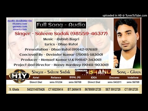 Ghata | saleem Sadak | Chandigarh De Brand | Sad Song | Latest Punjabi Songs | H1Y Entertainment