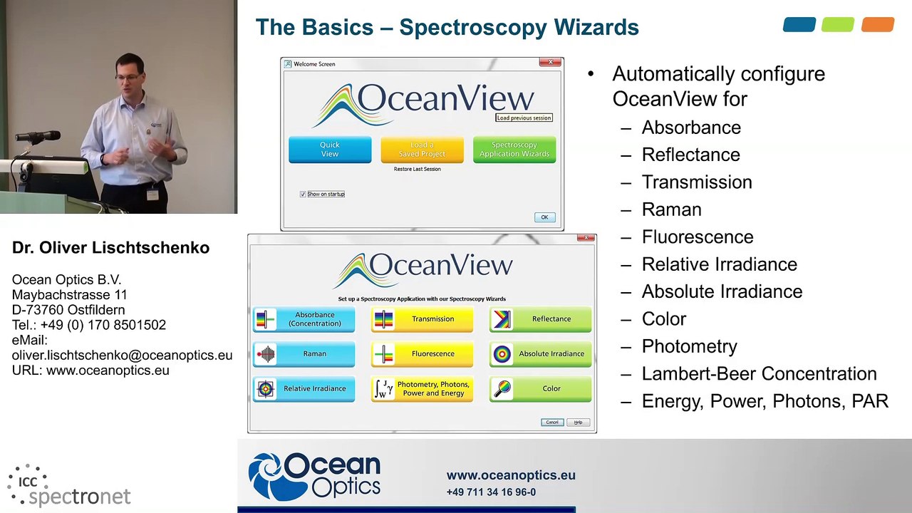 OceanView – Standardized Software for Spectrometry
