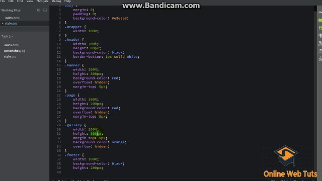 Online Web Tutorials In Urdu Designing the website Part 16