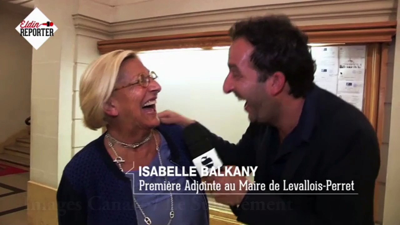 Isabelle Balkany embrasse Cyrille Eldin et souhaite de bonnes vacances au Petit Journal