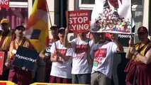 Dalai Lama opens Buddhist Community Centre amid protests