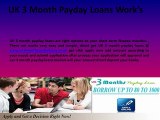 3 Month Payday Loans – 3 Month Loans For People On Benefits