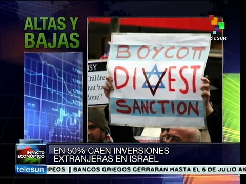 Por ataque contra palestinos, la economía israelí sufre descenso