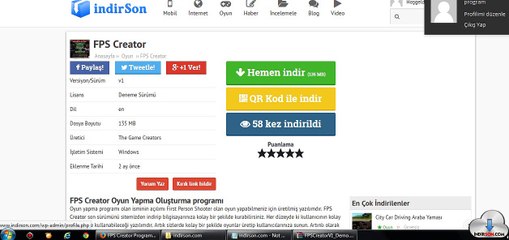 FPS Creator kurulum inceleme