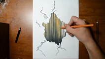 Drawing a 3D Hole - Trick Art on Paper