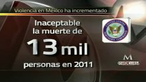 Pese a captura de narcos en México, la violencia crece: EU