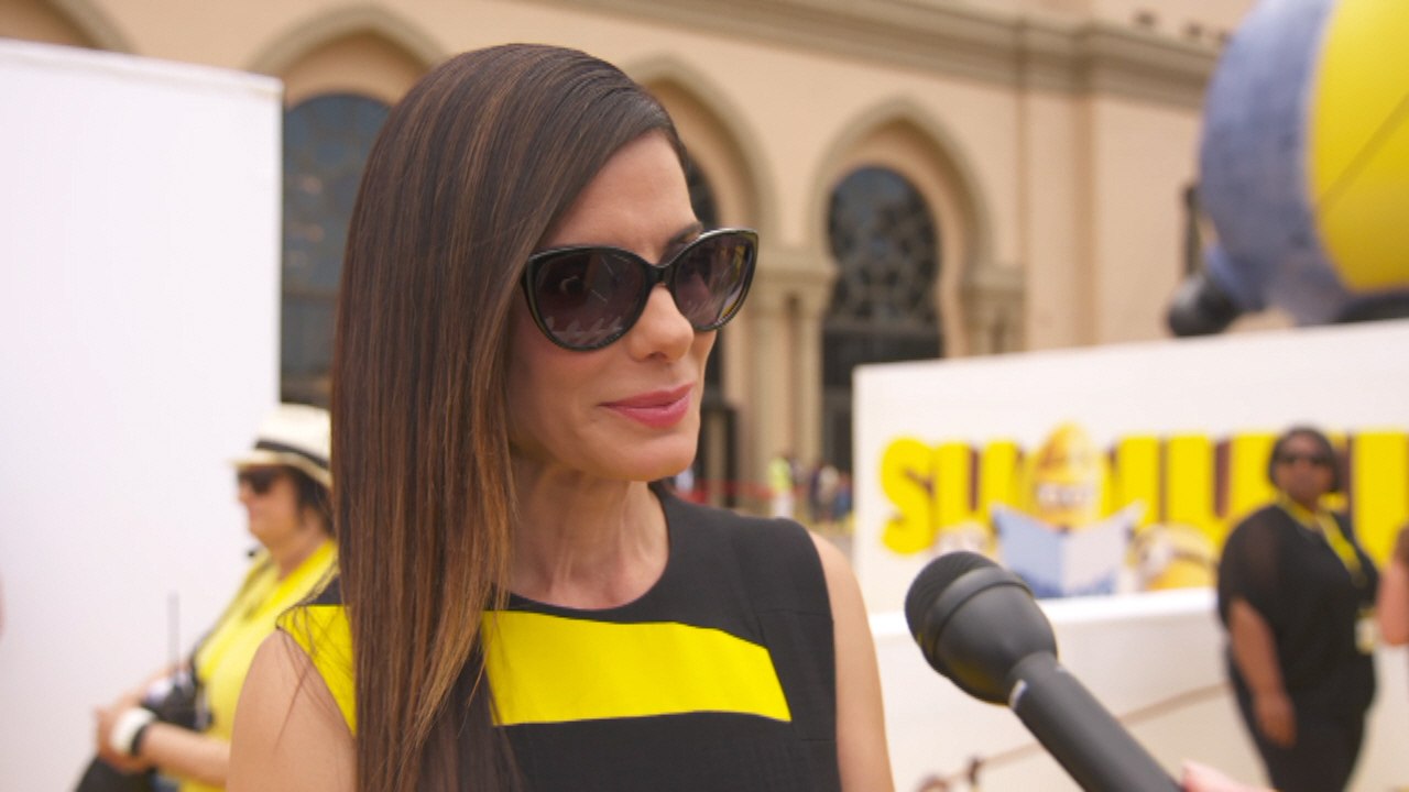 Sandra Bullock Is A Villain On The Yellow Carpet Of 'Minions'