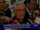 Correa se reúne con autoridades de la Iglesia católica previo a visita papal